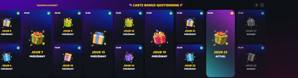 Casabet Casino bonus quotidien